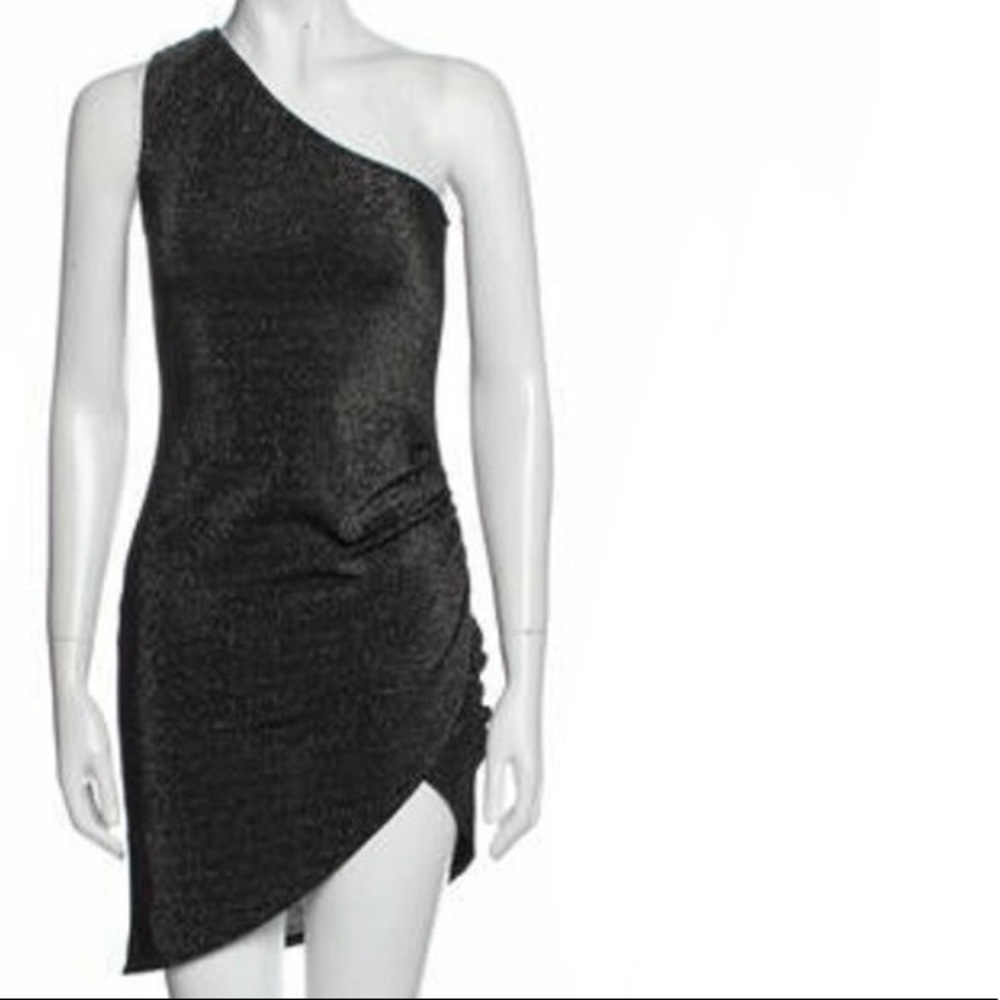 NBD One-Shoulder Mini Dress Black